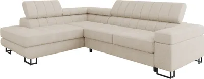 Produktbild von MIRJAN24 Ecksofa Laris Premium, L-Form Polsterecke, Stilvoll Eckcouch mit Bettkasten und Schlaffunktion (Farbe: Abriamo 03, Seite: Links)