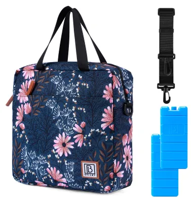 Produktbild von Brisby 4-lagige isolierte Kühltasche - Lunchtasche 7 Liter - Japanische Blume