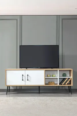 Productafbeelding van Skye Decor, TV-standaard van hoge kwaliteit (Sapphire Eikenhout, 160 cm) - 100% melamine, modern design