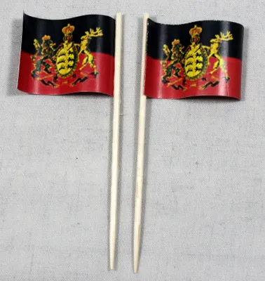 Produktbild von Party-Picker Flagge Württemberg Papierfähnchen in Spitzenqualität 25 Stück Beutel