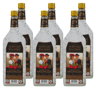Produktbild von Schwarz Waldhof Schwarzwälder Kirschwasser (6 x 0,7L)