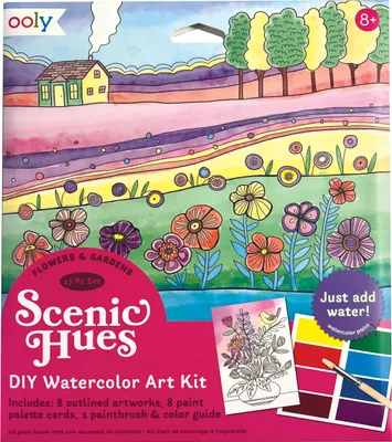 Produktbild von Ooly - Aquarell Malset Blumen und Gärten - Kreatives Malen für Kinder