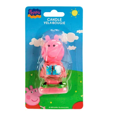 Produktbild von Kerze Tortendeko Peppa Wutz bunt 8 x 3,5 x 5,5 cm