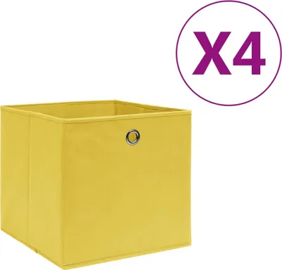 Produktbild von Aufbewahrungsboxen 4 Stk. Vliesstoff 28x28x28 cm Gelb