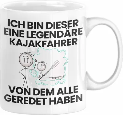 Produktbild von Kajakfahrer Geschenk Tasse Lustige Geschenkidee Geburtstag für Kajakfahrer Ich Bin Dieser Legendäre Kajakfahrer Von Dem Alle Geredet Haben Kaffee-Becher (Weiß)