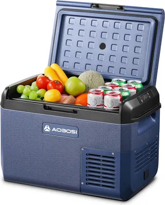 Image de Glacière compresseur de 25 litres : glacière, 12 V, 230 V, étanche IPX4, glacière portable, électrique, plage de température de -20 °C à 20 °C, idéale pour voiture, camion, bateau, camping