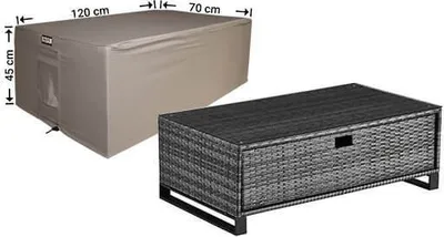 Produktbild von Raffles Covers Schutzhaube für Ottoman 120 x 70 H: 45 cm | Atmungsaktiv | Wasserdicht | UV-beständig | Doppelnähte | Elastischer Kordelzug