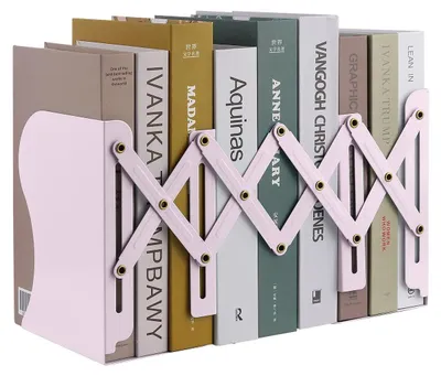 Image de Solidchoice - Supports de livres métalliques réglables pour bureau et étagères