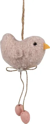 Image de Clayre & Eef Pendentif de Pâques poussin 14 cm Rose Synthétique