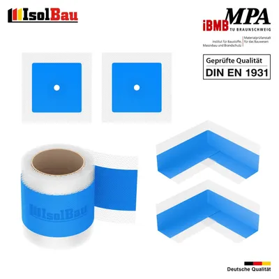 Isolbau Dichtset Bandset Dichtband 5m Innenecke Dichtmanschetten Bad Dusche