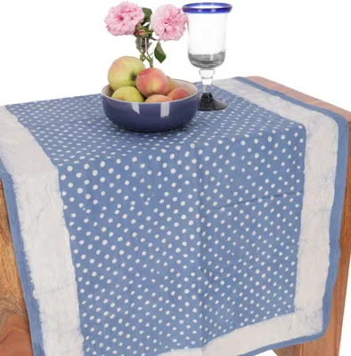 Produktbild von Tischdecke, Tischläufer Blockdruck, Boho Tischdecke 50*120 cm - Blau 3, Baumwolle, Tischläufer, Tischdecken
