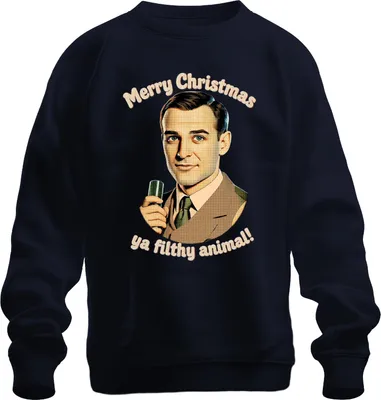 Obrázok produktu pre Merry Christmas ya filthy animal lustig Weihnachten Weihnachtsfilm Uni mikina, námorná, S