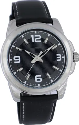 Produktbild von Moderne Design Herrenarmbanduhr mit Lederarmband 43 mm Quarzuhwerk