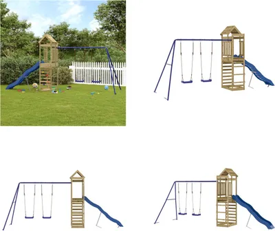 Produktbild von vidaXL Spielturm Imprägniertes Kiefernholz - Spielplatz - Spielplätze - Garten Spielplatz - Outdoor Spielplatz