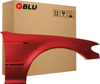Immagine prodotto di BLU Parafango compatibile con BMW 3 E46 Sedan/Kombi/Berlina/Station Wagon/Touring Lift 438 Destra Rot JapanRot | 2001-2005 | Anteriore | Verniciato | Pronto per il montaggio | Acciaio
