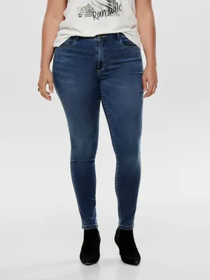 Produktbild von Damen Skinny Jeans High Waist Denim Große Größen Plus Size Übergröße - 44W / 34L