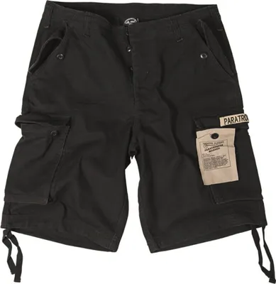 Produktbild von MIL-TEC Paratrooper Shorts prewashed schwarz Army Cargo Shorts Pants  Hose  M