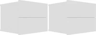 Zdjęcie produktu dla VidaXL 801054, Biały, Drewno, 400 mm, 300 mm, 300 mm, 2 szt.