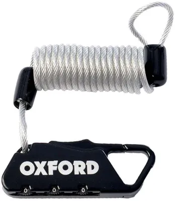 Obrázek produktu pro Oxford Pocket Lock 2,2 x 900mm Black Ocelové lanko-Zámek