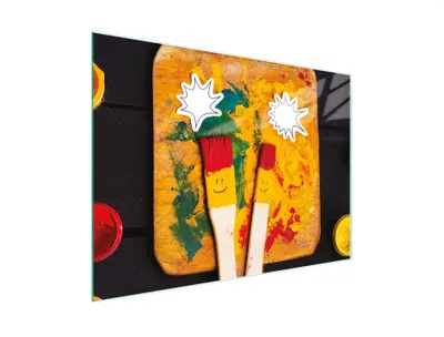 Immagine prodotto di Tagliere Piastra copriforno Tagliere multiglass 30x22 cm Smile Kitchen