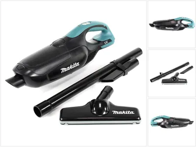 Zdjęcie produktu dla Makita DCL182ZB, Odkurzacz stojący 2 w 1, Worek na kurz, Czarny, Turkusowy, Suchy, Filtracja, 71 dB