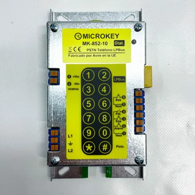 Obrázek produktu pro Microkey MK852-PNB10-130-A-0L/TK1 autonomní telefon PSTN s hands-free, napájený z baterie, ideální pro flexibilní použití.