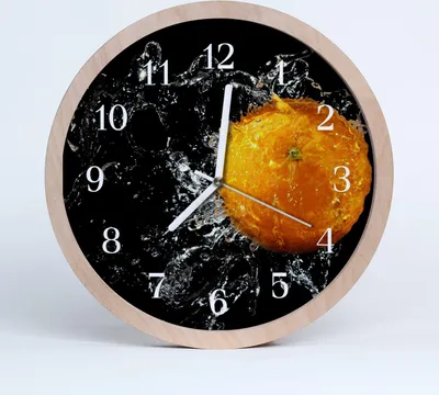 Produktbild von Holzuhr 20fi cm wanduhr - Orange Frucht