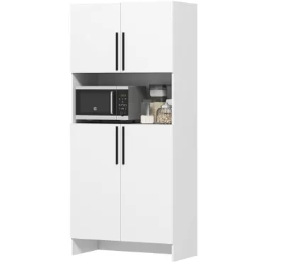 Produktbild von Küchenschrank, Vorratsschrank für Küche, Wohnzimmer, Esszimmer, Schränke, Regale, Mikrowellenablage
