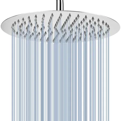 Obrázek produktu pro Sprchová hlavice, 30 cm, nerezová ocel 304, vysokotlaká, pro montáž na stěnu nebo strop, chromovaná