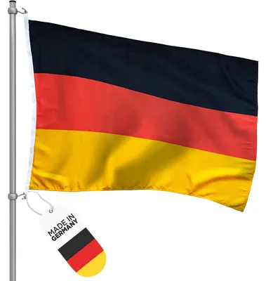 Deutschland-Flagge 100 x 150 cm – 160 g/m², wetterfest, mit Karabinerhaken