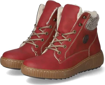 Zdjęcie produktu dla Rieker damskie sznurowane buty czerwone