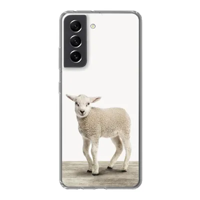 Produktbild von MuchoWow® Handyhülle Schutzhülle Hülle für Samsung Galaxy S21 FE Lamm - Schaf - Tiere - Kinder - Mädchen - Jungen Silikon Softcase Handy Hülle - Mobiltelefonhülle