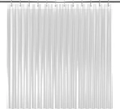 Produktbild von Duschvorhang, Transparent Badvorhang, Antischimmel Wasserdicht Duschvorhänge, 200x180 cm, für Badewanne