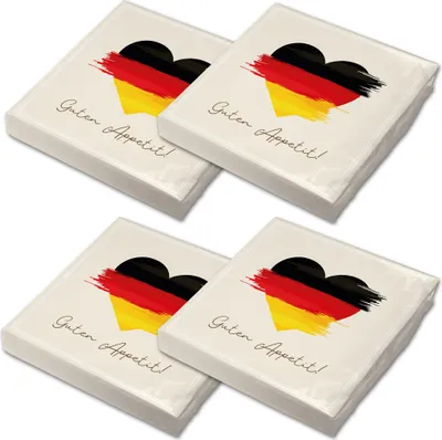 Produktbild von itenga 80x Serviette Herz Flagge DEUTSCHLAND