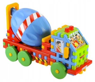 Produktbild von Tupiko Waffelbausteine LKW Betonmischer Bauset Kinder