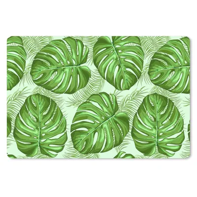 Produktbild von MuchoWow® Schreibtischunterlage Monstera - Palmenblatt - Muster 60x40 cm - XXL Mauspad - Großes Mauspad