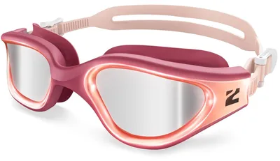 Zdjęcie produktu dla Okulary pływackie - Unisex - Antybeslaniowe - Lustrzane - Przezroczyste soczewki przeciwmgielne