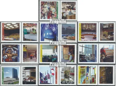 Produktbild von Briefmarken UNO - New York 2014 Mi 1388Zf-1397Zf mit Zierfeld (kompl.Ausg.) gestempelt Grußmarken