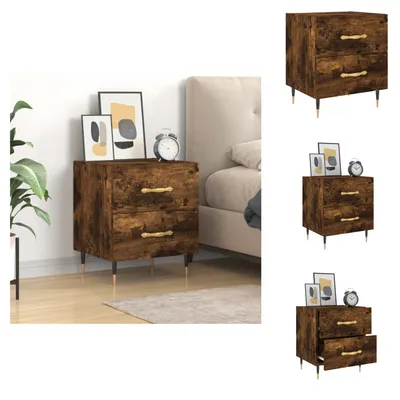 Obrázek produktu pro vidaXL Noční stolek kouřový dub 40x35x47,5 cm materiál na bázi dřeva - Noční stolky