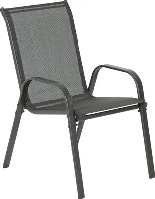 Produktbild von greemotion Stapelbarer Gartenstuhl, Stahlgestell, ca. 54 x 70 x 90 cm, dunkelgrau