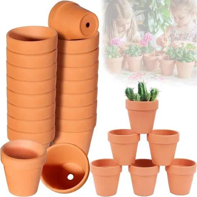 Produktbild von Famanu Terracotta-Töpfe Set 24 Stück - 4 x 4,5 cm