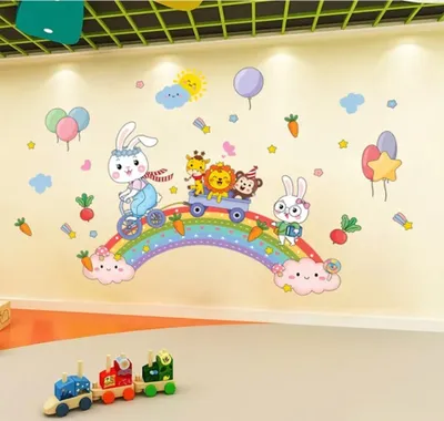 Produktbild von Wandaufkleber Happy Animals für Kinderzimmer KP34616