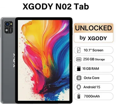 Obrázok produktu pre Tablet s 10-palcovým displejom, operačným systémom Android 15, 16 GB RAM, 256 GB úložiskom, osemjadrovým procesorom, duálnou kamerou, IPS displejom s rozlíšením 1280x800, Wi-Fi, Bluetooth, 5000 mAh batériou a možnosťou rozšírenia pamäte pomocou microSD karty