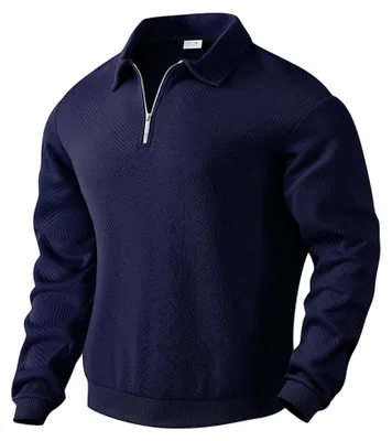 Immagine prodotto di Maglia polo da uomo a maniche lunghe con zip