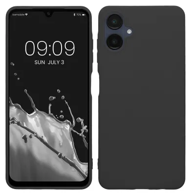 Produktbild von kwmobile Handyhülle für Samsung Galaxy A06 Hülle - TPU Case - Kabelloses Laden - Schutzhülle Cover in Dunkelgrau