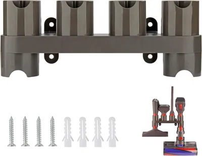 Produktbild von Wandhalterung Zubehörhalter für Dyson V15 V8 V7 V10 V11 SV10 SV11 Staubsauger Zubehör, Dyson Aufsatz Organizer Halter (6 Aufbewahrungsbuchsen)