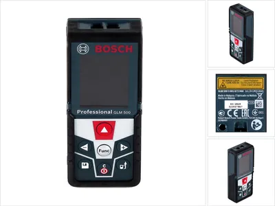Obrázek produktu pro Bosch GLM 500 Professional, Laserový metr, m, Černá, Modrá, Digitální, IP54, 50 m