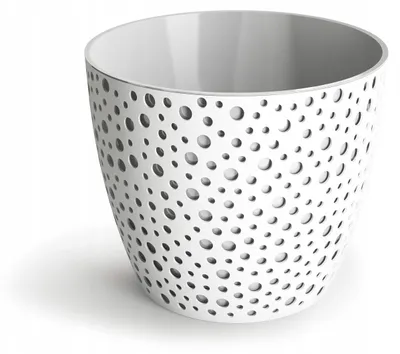 Produktbild von Don-Plast Vero Übertopf 2-teilig Ø 13cm Weiß/Grau