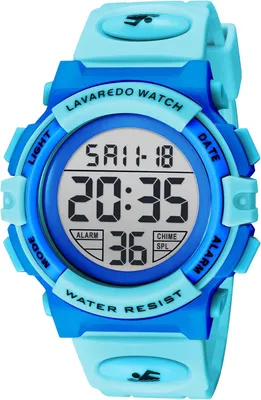 Produktbild von Digital Uhren für Kinder Jungen - 50 M Wasserdicht Sports Outdoor Silikon Armbanduhr mit Wecker/Stoppuhr/LED-Licht/Stoßfest/Datum,Elektronische