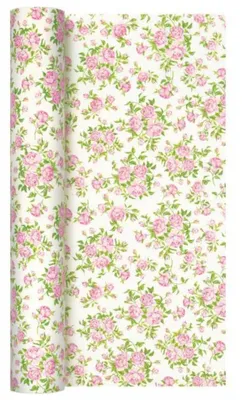 Produktbild von Tischläufer, Tischband, Table runner Airlaid Floral Blumen Little Roses 490 x 40 cm Rollenware
